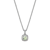 Previously Loved David Yurman Petite Albion Diamond and Prasiolite Pendant Necklace (Sold As Is)