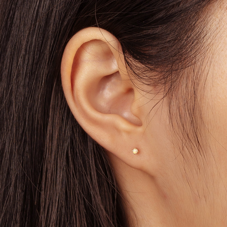 Hera Opal Piercing Stud Earring (Single) - Carter's Collective Fine Jewelry