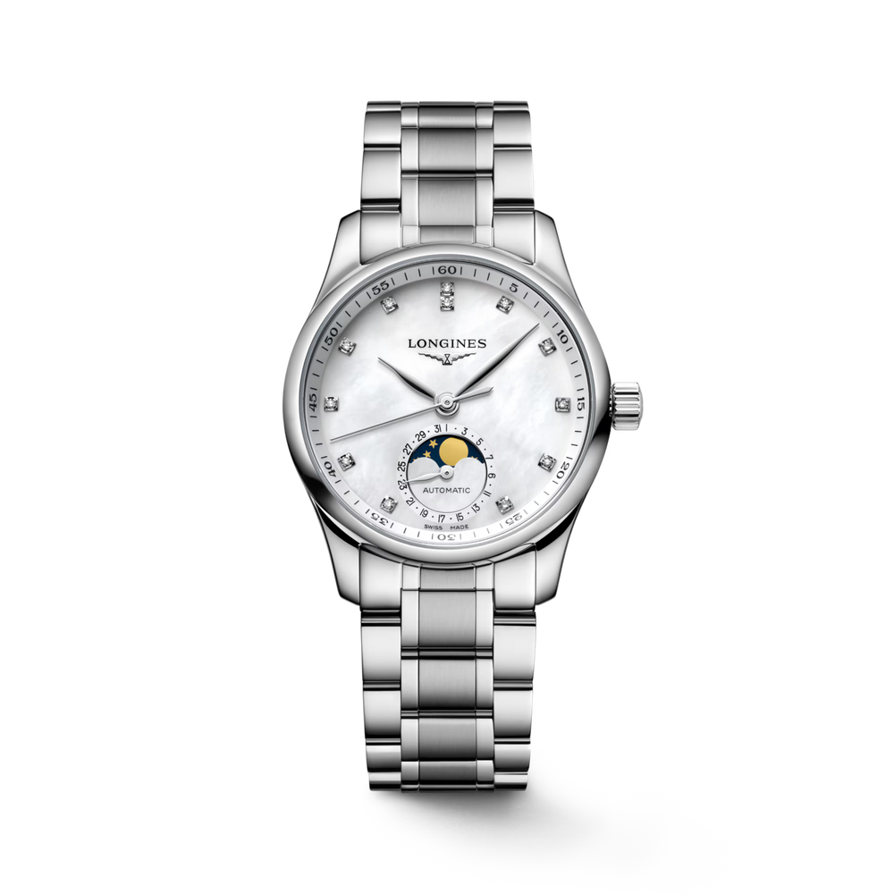 Longines Master's Collection Moonphase Watch - Stainless Steel, 34mm - Carter's Collective Fine Jewelry