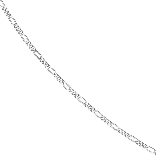 Sterling Silver Figaro Chain Necklace, 16 Inches