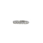 Alternating Emerald and Round Diamond Shared Prong Wedding Band, 1.01 CTTW