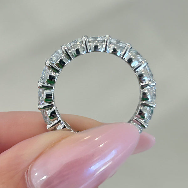 Lab Grown Round Brilliant Cut Diamond Eternity Band, 4.00 CTTW