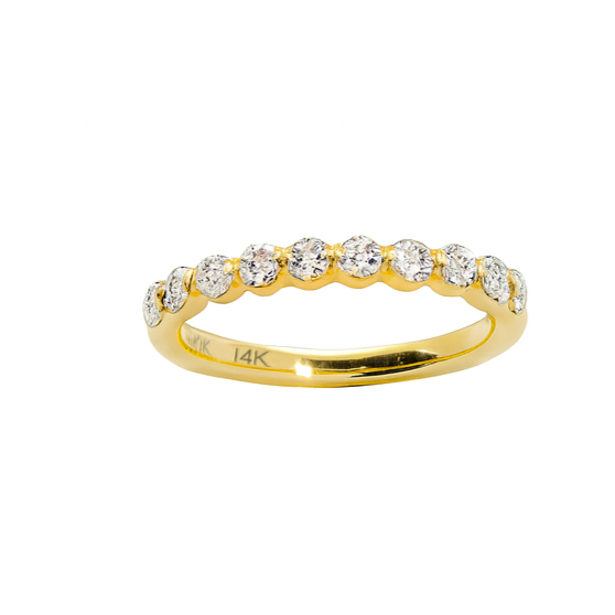 
                  
                    Yellow Gold Shared Prong Diamond Band, 0.55 CTTW - Carter's Collective Fine Jewelry
                  
                