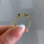 Watermelon Tourmaline Two Stone Ring - Last Chance - Carter's Collective Fine Jewelry