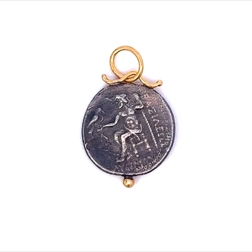 Handmade Alexander The Great Coin Charm