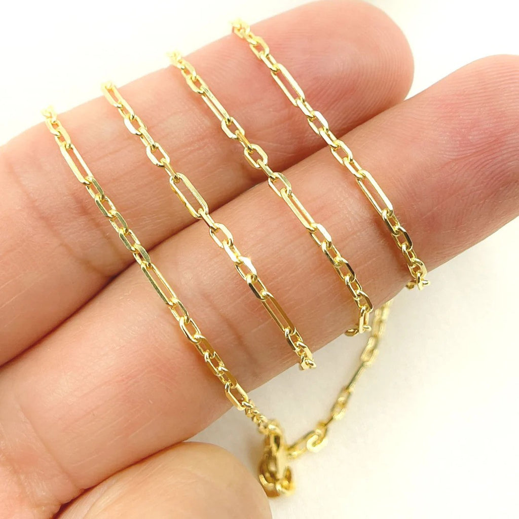Yellow Gold Mini Alternating Link Chain Necklace - Carter's Collective Fine Jewelry