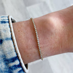 Lab Grown Floating Diamond Tennis Bracelet, 2 CTTW
