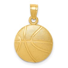 Lawson Yellow Gold Basketball Pendant