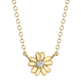 Petal Diamond Flower Necklace