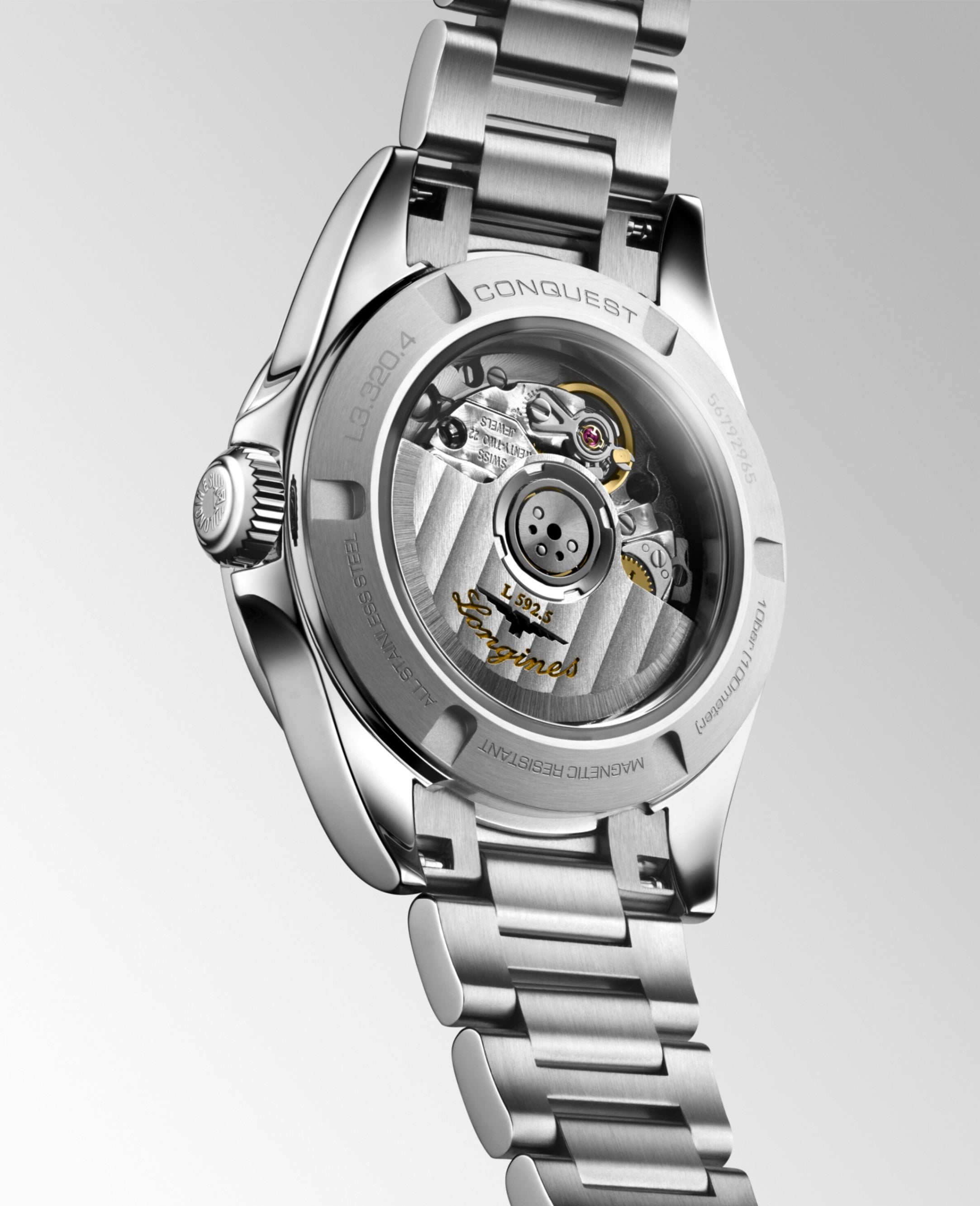 Longines "Conquest" Watch with Mother of Pearl Dial, 30mm - Carter's Collective Fine Jewelry