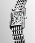 Longines "Mini Dolcevita" Watch with Silver "flinqué" Dial - 29mm, 0.46 CTTW - Carter's Collective Fine Jewelry
