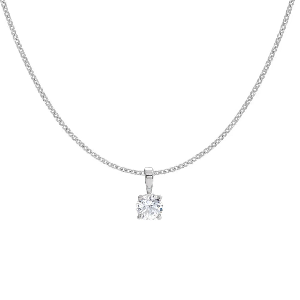 DOORBUSTER: Lab Grown Diamond Solitaire Drop Pendant, 0.50 CTTW - Carter's Collective Fine Jewelry