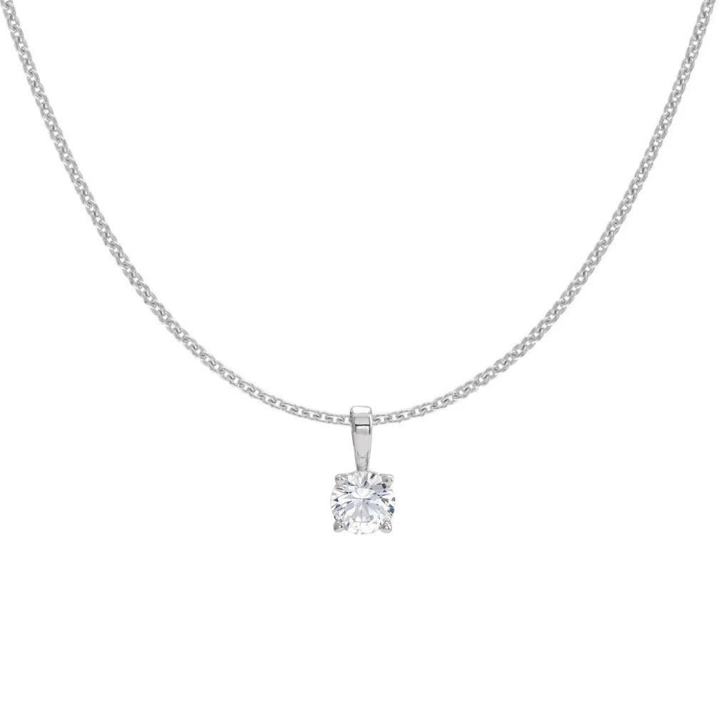 DOORBUSTER: Lab Grown Diamond Solitaire Drop Pendant, 0.50 CTTW - Carter's Collective Fine Jewelry