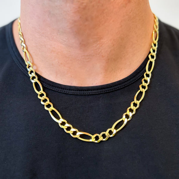 Men's 10 Karat Gold Figaro Chain, 22"
