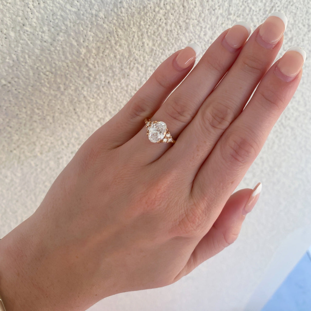 Tulip Lab Grown Oval Cut Diamond Engagement Ring - Carter's Collective Fine Jewelry