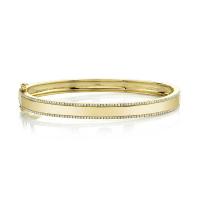 Polished Gold Bangle Bracelet