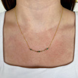 Watermelon Tourmaline Bar Necklace