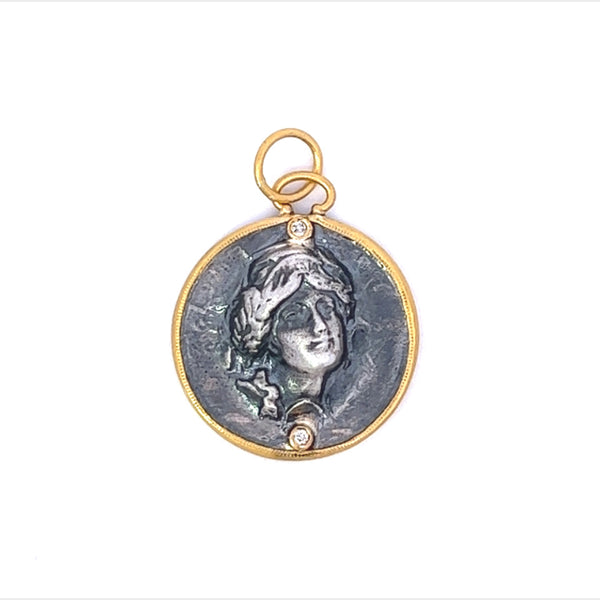 Handmade Aphrodite Coin Charm