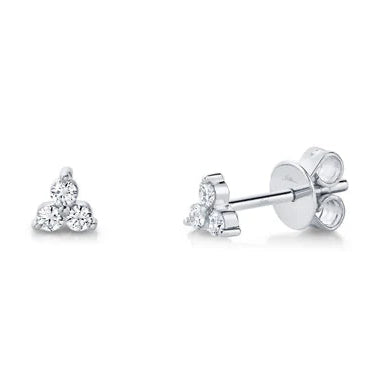 Diamond Trio Stud Earring, 0.15 CTTW - Carter's Collective Fine Jewelry