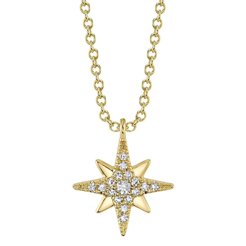 North Star Diamond Starburst Necklace, 0.06 CTTW - Carter's Collective Fine Jewelry