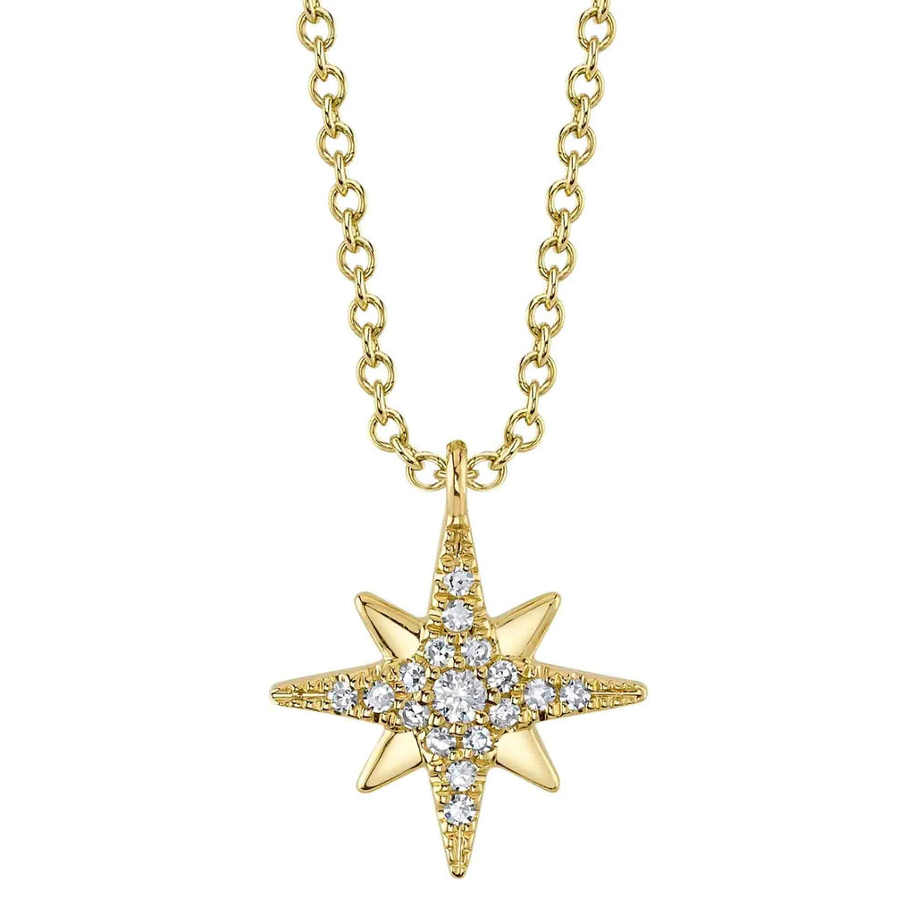 North Star Diamond Starburst Necklace, 0.06 CTTW - Carter's Collective Fine Jewelry
