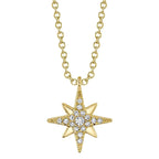North Star Diamond Starburst Necklace, 0.06 CTTW - Carter's Collective Fine Jewelry