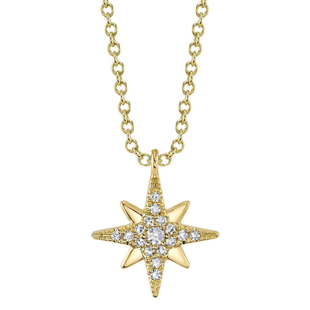 North Star Diamond Starburst Necklace, 0.06 CTTW - Carter's Collective Fine Jewelry