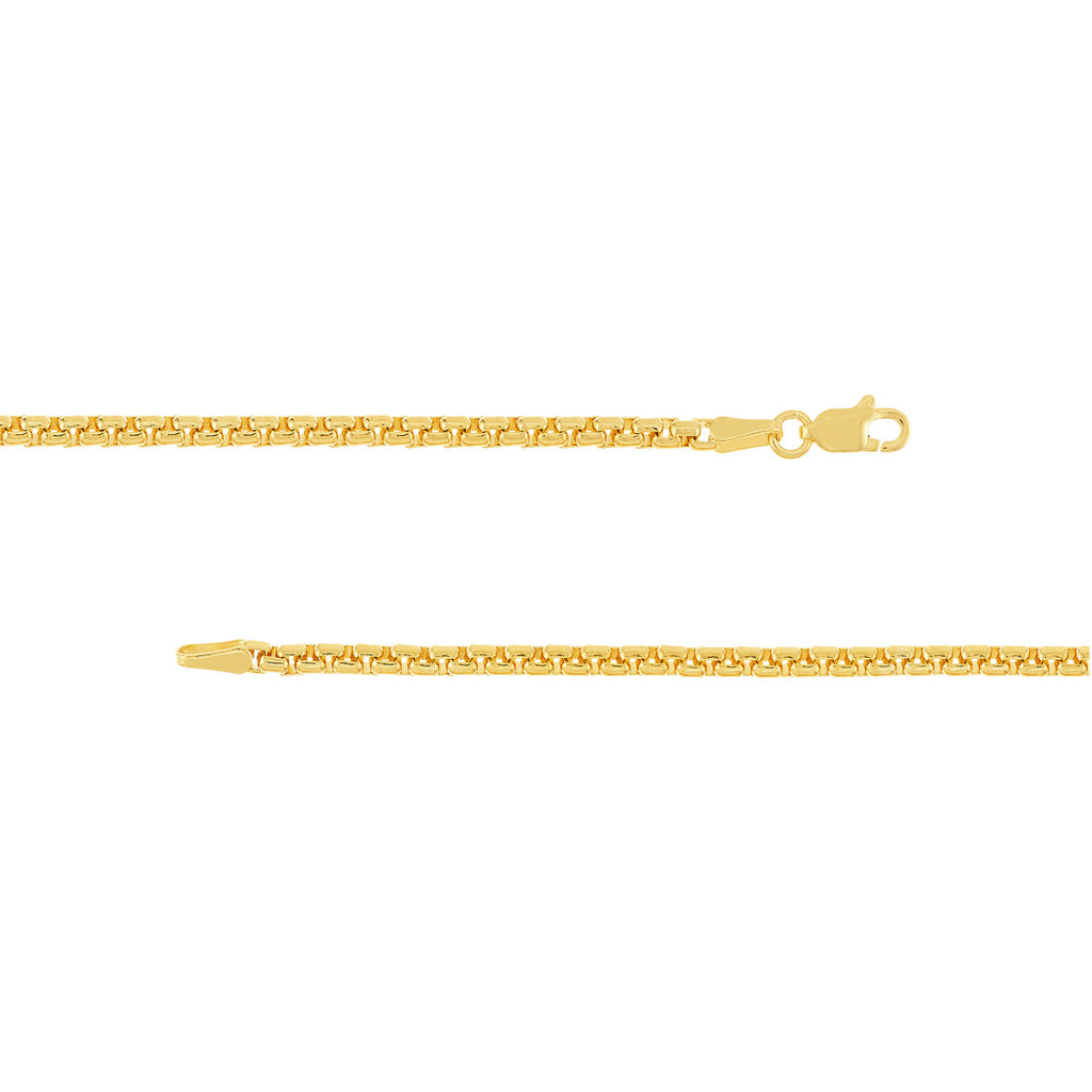 14 Karat Yellow Gold Round Box Chain 20" - Carter's Collective Fine Jewelry
