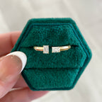 Emerald Cut Natural Diamond Toi Et Moi Open Design Ring - Carter's Collective Fine Jewelry