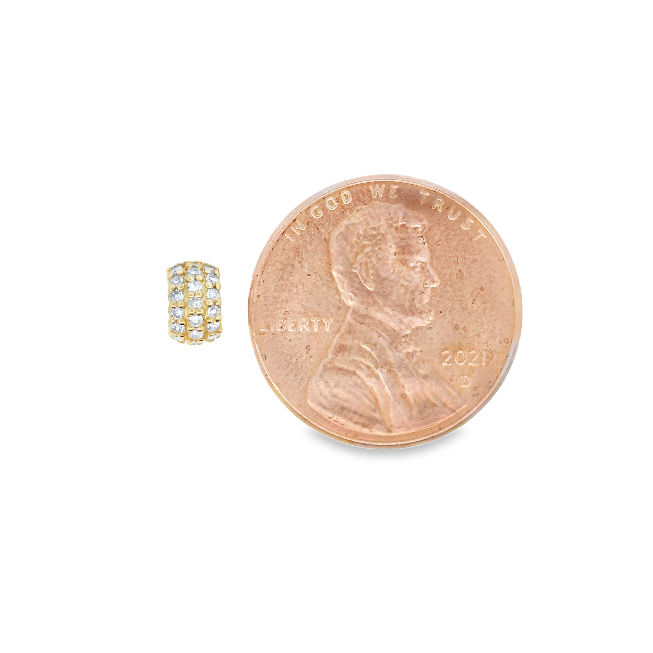 Pave Diamond Rondell Charm - Carter's Collective Fine Jewelry