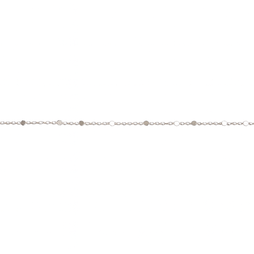 White Gold Satellite Bead Station Customizable Chain Necklace - Carter's Collective Fine Jewelry