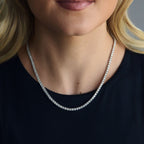 Classic Natural Diamond Tennis Necklace, 14.35 CTTW - Carter's Collective Fine Jewelry