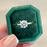 Flush Set Diamond Semi Mount Engagement Ring, Round (Does Not Include Center Stone)