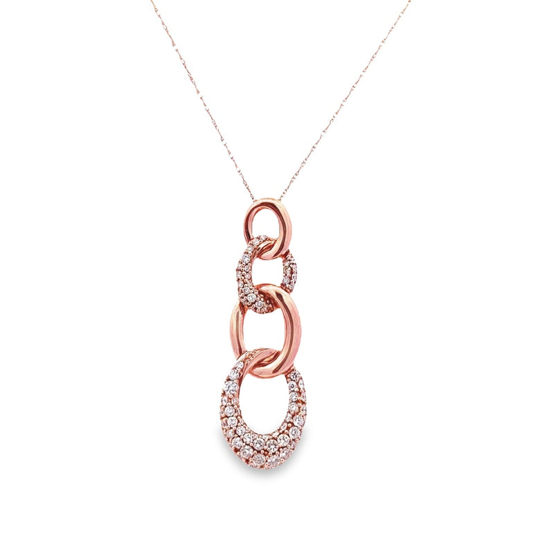 Previously Loved LeVian Rose Gold Diamond Link Necklace