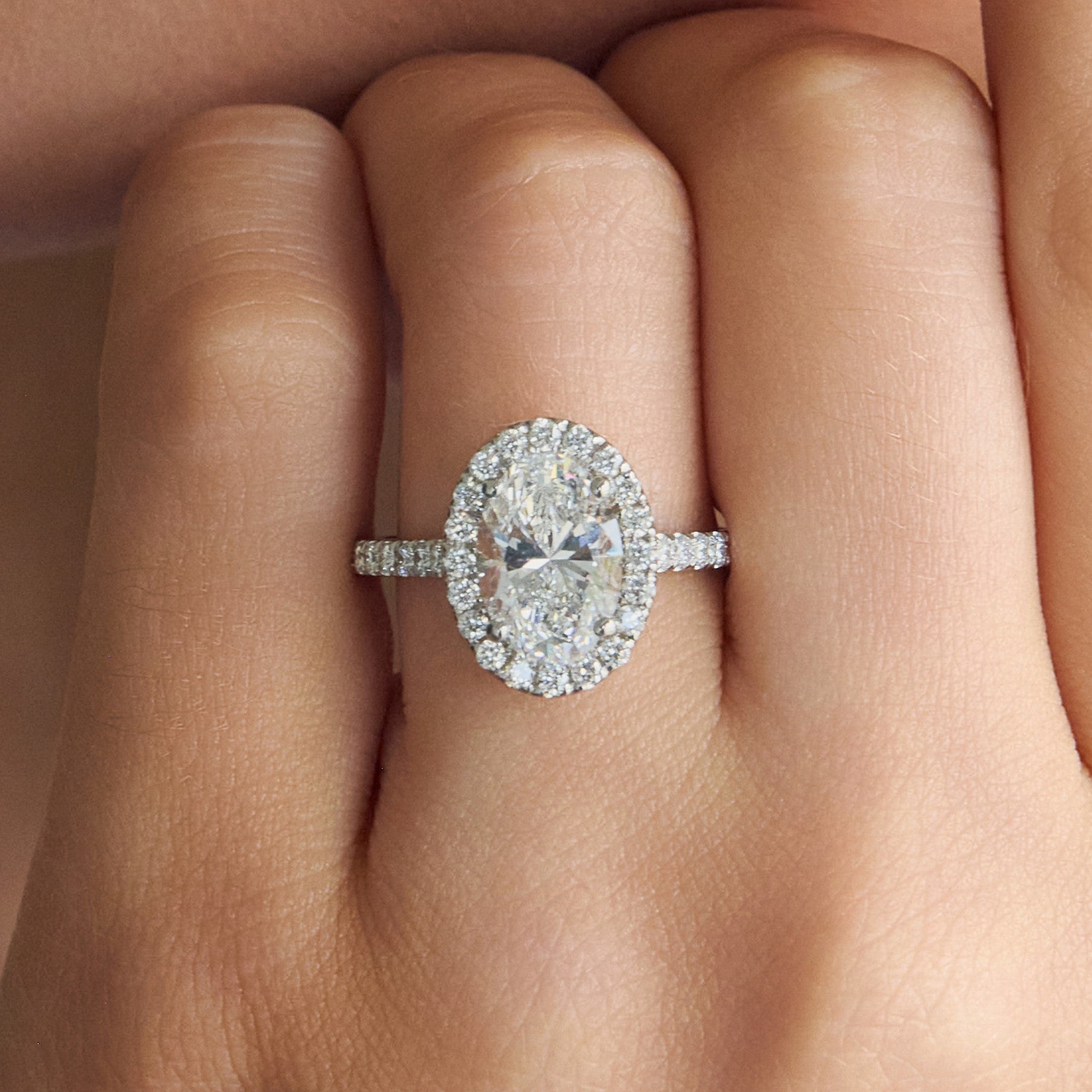 Lily Lab Grown Oval Cut Diamond Engagement Ring, 2.60 CTTW - Carter's Collective Fine Jewelry