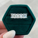 Lab Grown Emerald Cut Diamond Eternity Band, 9.20 CTTW