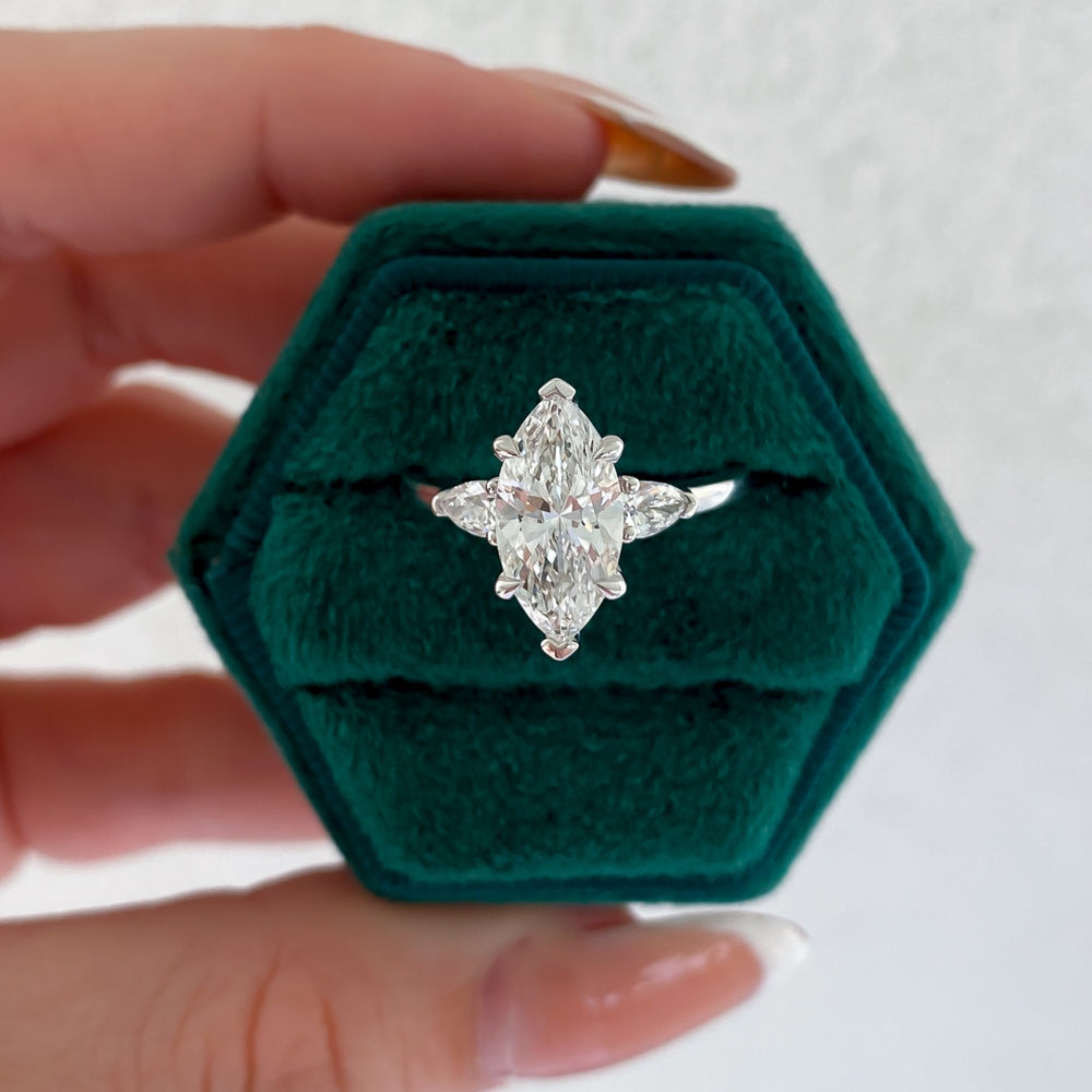 Daisy Lab Grown Marquise Cut Diamond Engagement Ring, 2.39 CTTW - Carter's Collective Fine Jewelry