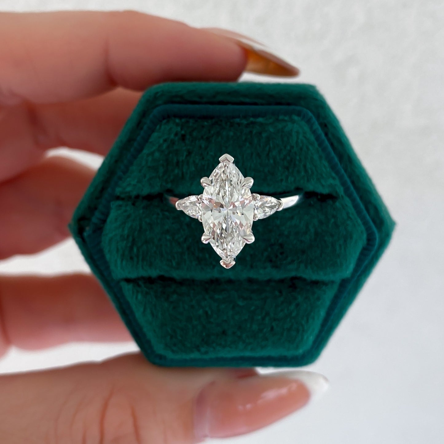 Daisy Lab Grown Marquise Cut Diamond Engagement Ring, 2.39 CTTW - Carter's Collective Fine Jewelry