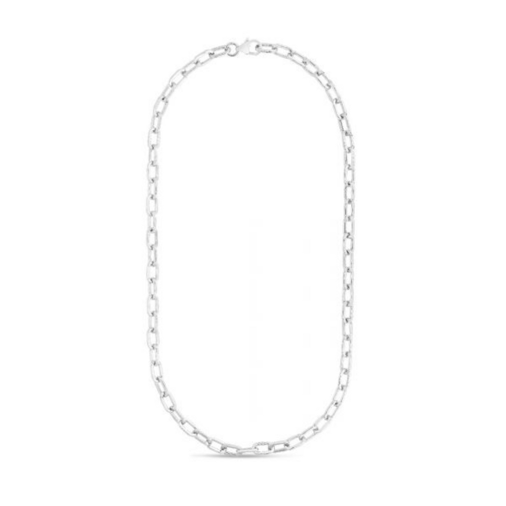 Sterling Silver Paper Clip Chain Necklace, 18 Inches - Carter's Collective Fine Jewelry