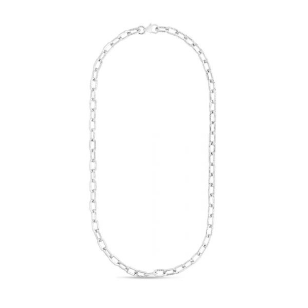 Sterling Silver Paper Clip Chain Necklace, 18 Inches - Carter's Collective Fine Jewelry