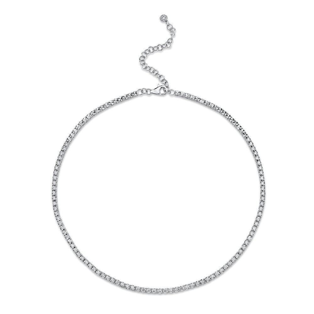 Illusion Set Diamond Tennis Necklace, 2.49 CTTW