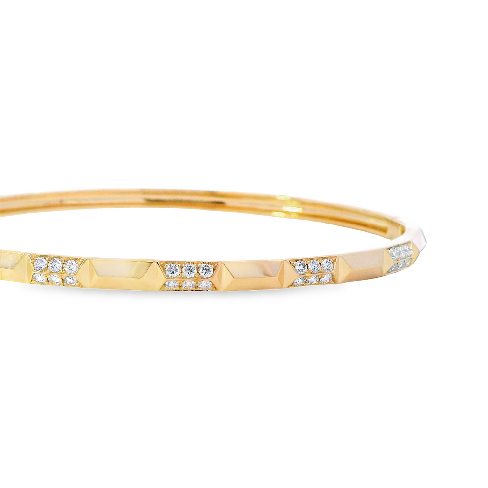 
                  
                    Pyramid Diamond Station Bangle Bracelet
                  
                