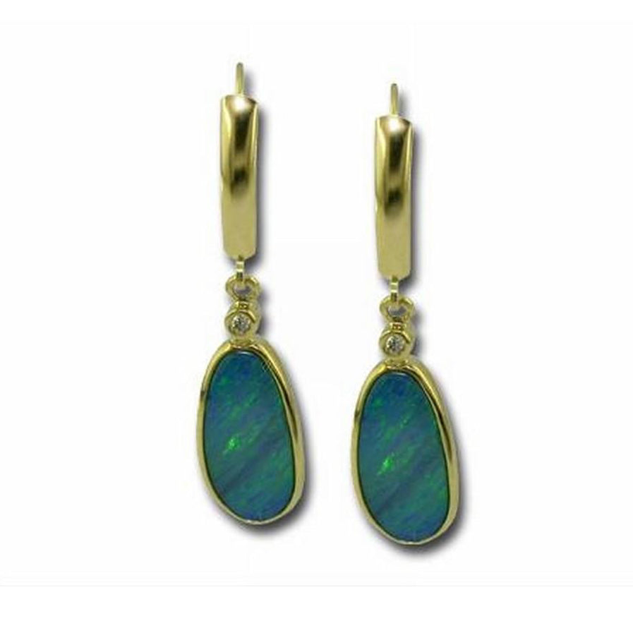 Australian Opal Doublet Dangle Earrings - Carter's Collective Fine Jewelry