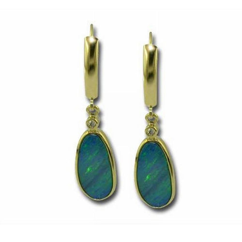 Australian Opal Doublet Dangle Earrings - Carter's Collective Fine Jewelry