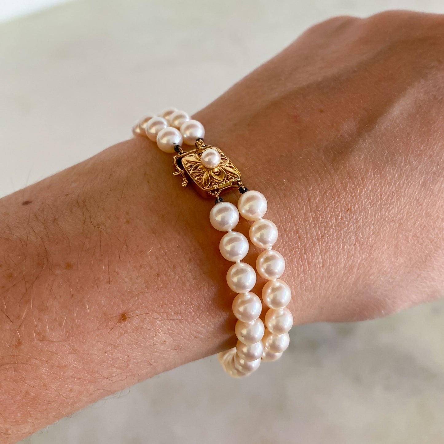 Previously Loved Mikimoto Double Row Pearl Bracelet