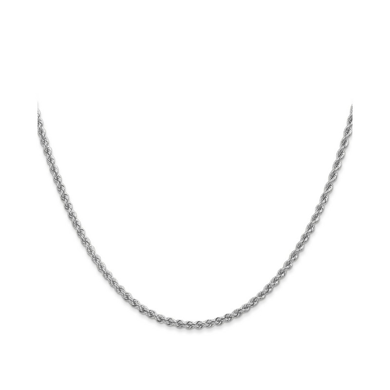 Diamond Cut Rope Chain with Lobster Clasp, 18"