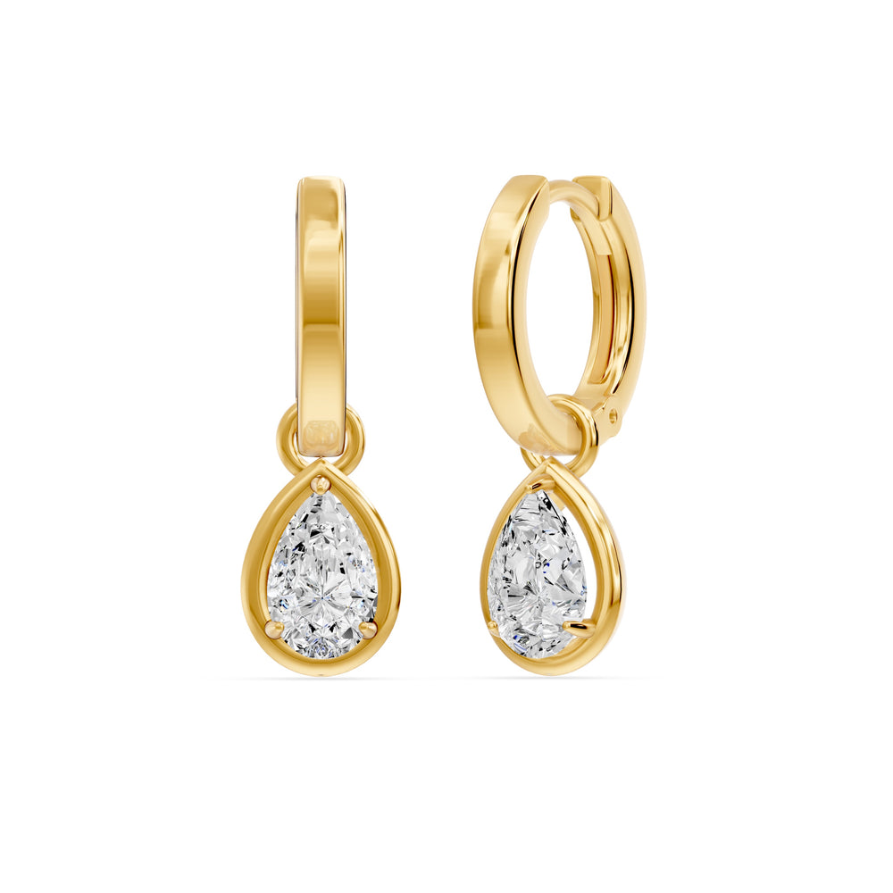 
                  
                    Pear Shape Lab Grown Diamond Faux Bezel Charm Earrings, 1.09 CTTW - Carter's Collective Fine Jewelry
                  
                
