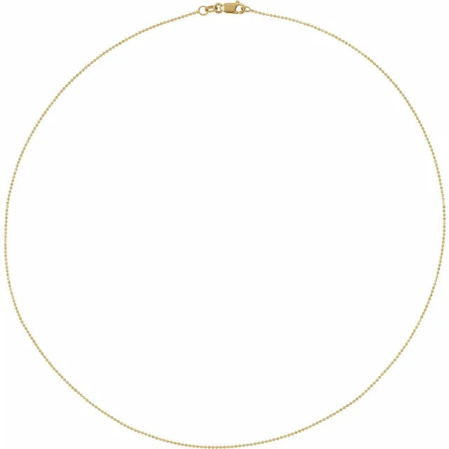 Diamond Cut Bead Chain, 22" - Carter's Collective Fine Jewelry