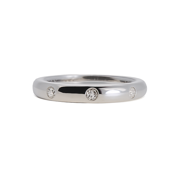 Sunflower Flush Set Diamond Wedding Band, 0.22 CTTW - Carter's Collective Fine Jewelry