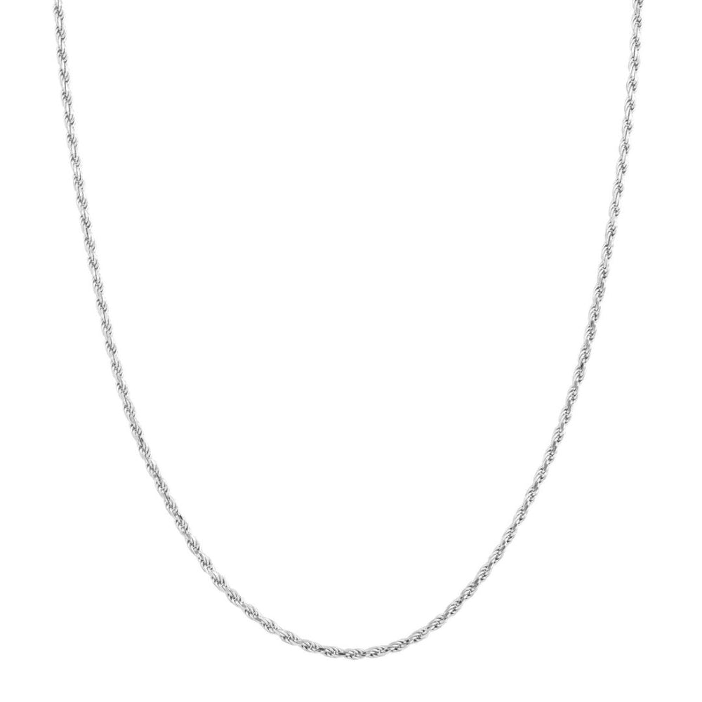 Men's Sterling Silver Rope Chain Necklace, 18 Inches